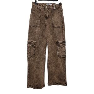 Disclosure Brown Cargo Wideleg Pants Size 3 26" Inseam